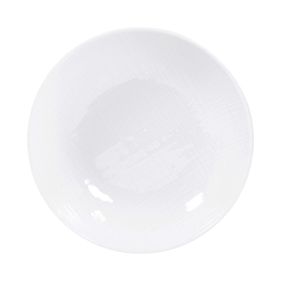 Тарелка суповая Organza 19 см белая, фарфор