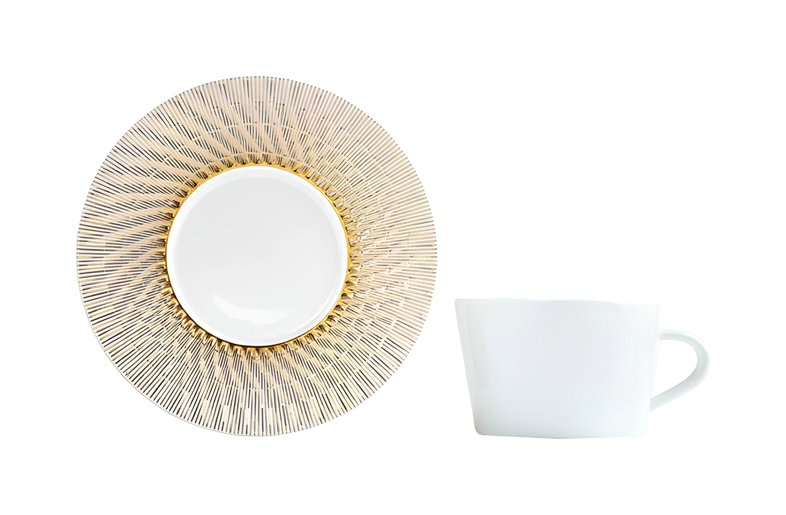 Чайная чашка с блюдцем Twist Again 150 мл белая, фарфор – 2