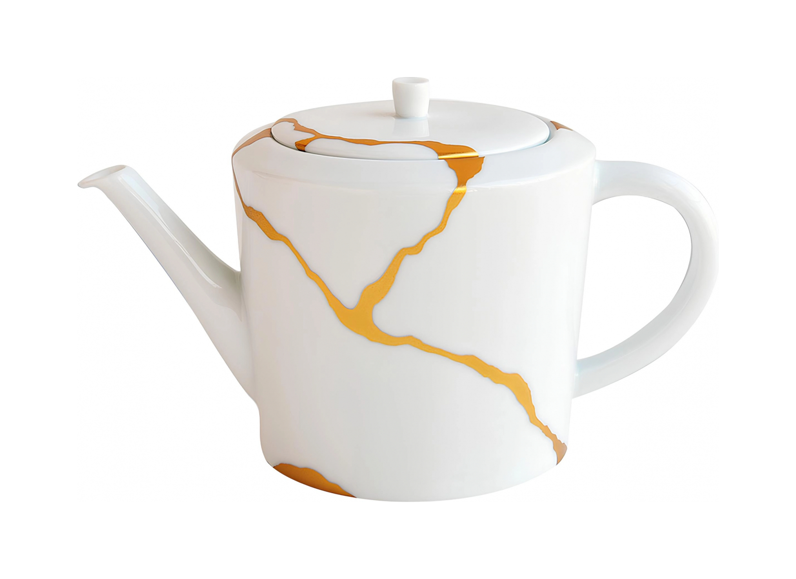 Чайник Kintsugi 500 мл белый, фарфор