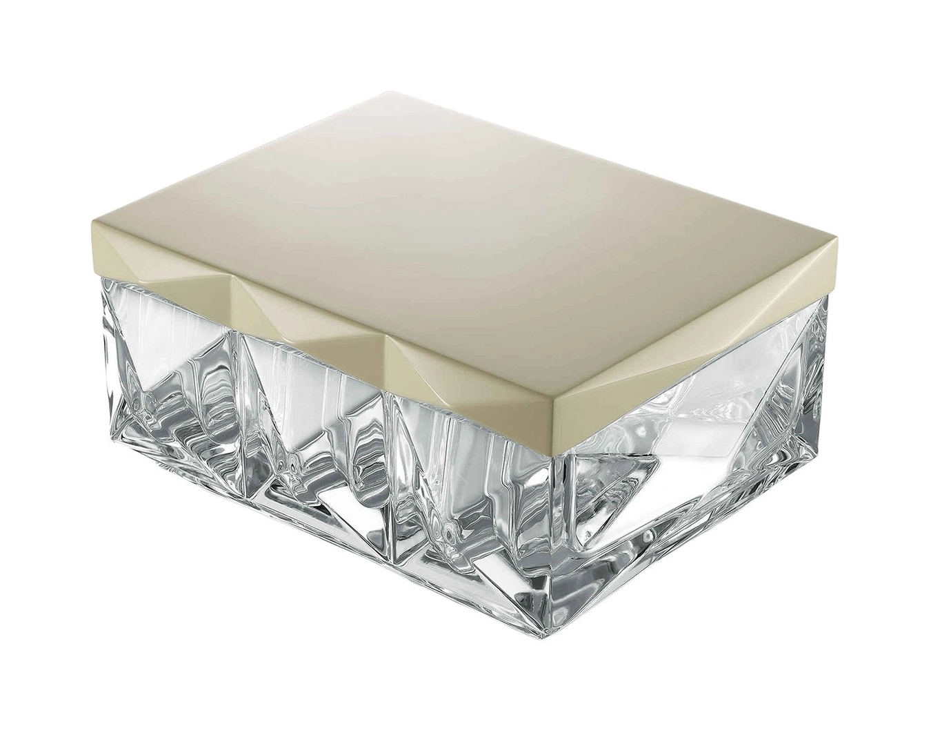 Шкатулка LOUXOR 17 см хрусталь бежевая