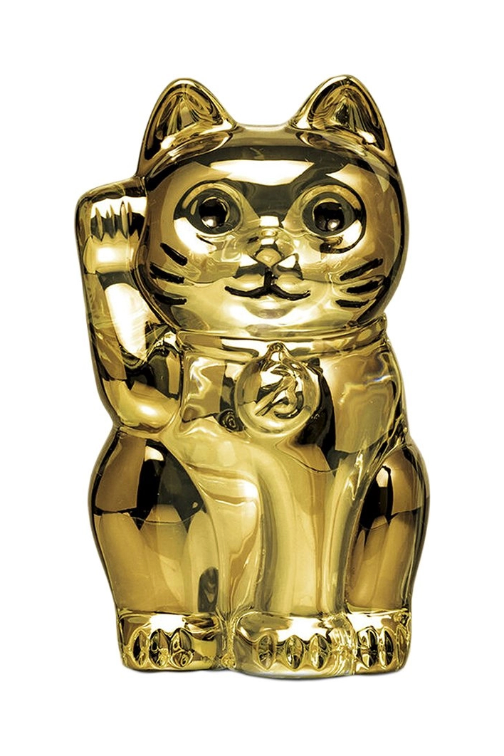 Статуэтка MANEKI NEKO Кошка 10 см золотая хрусталь