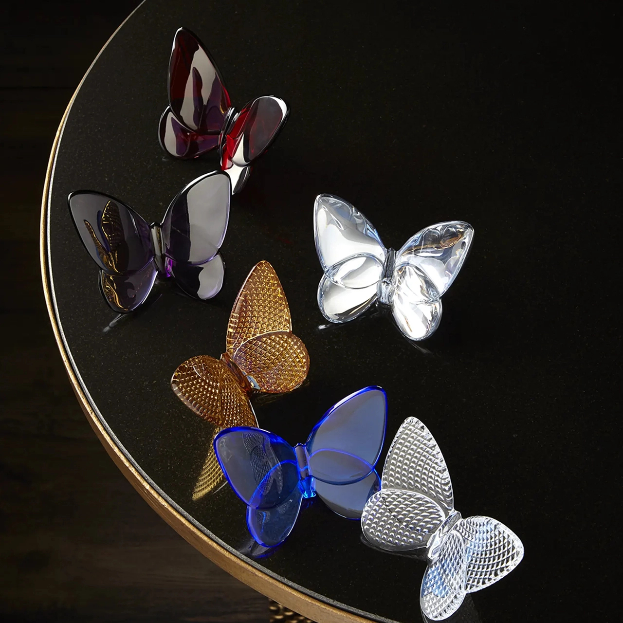 Статуэтка LUCKY BUTTERFLY DIAMOND Бабочка 8 см золотая хрусталь Baccarat 2812663