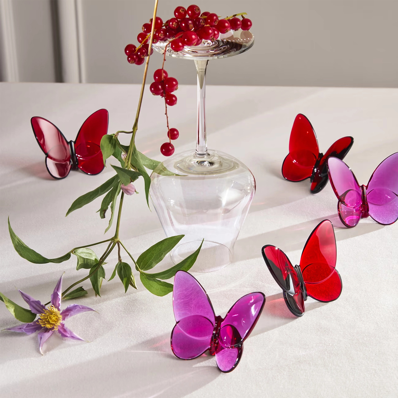 Статуэтка LUCKY BUTTERFLY Бабочка 8 см фиолетовая хрусталь Baccarat 2102548