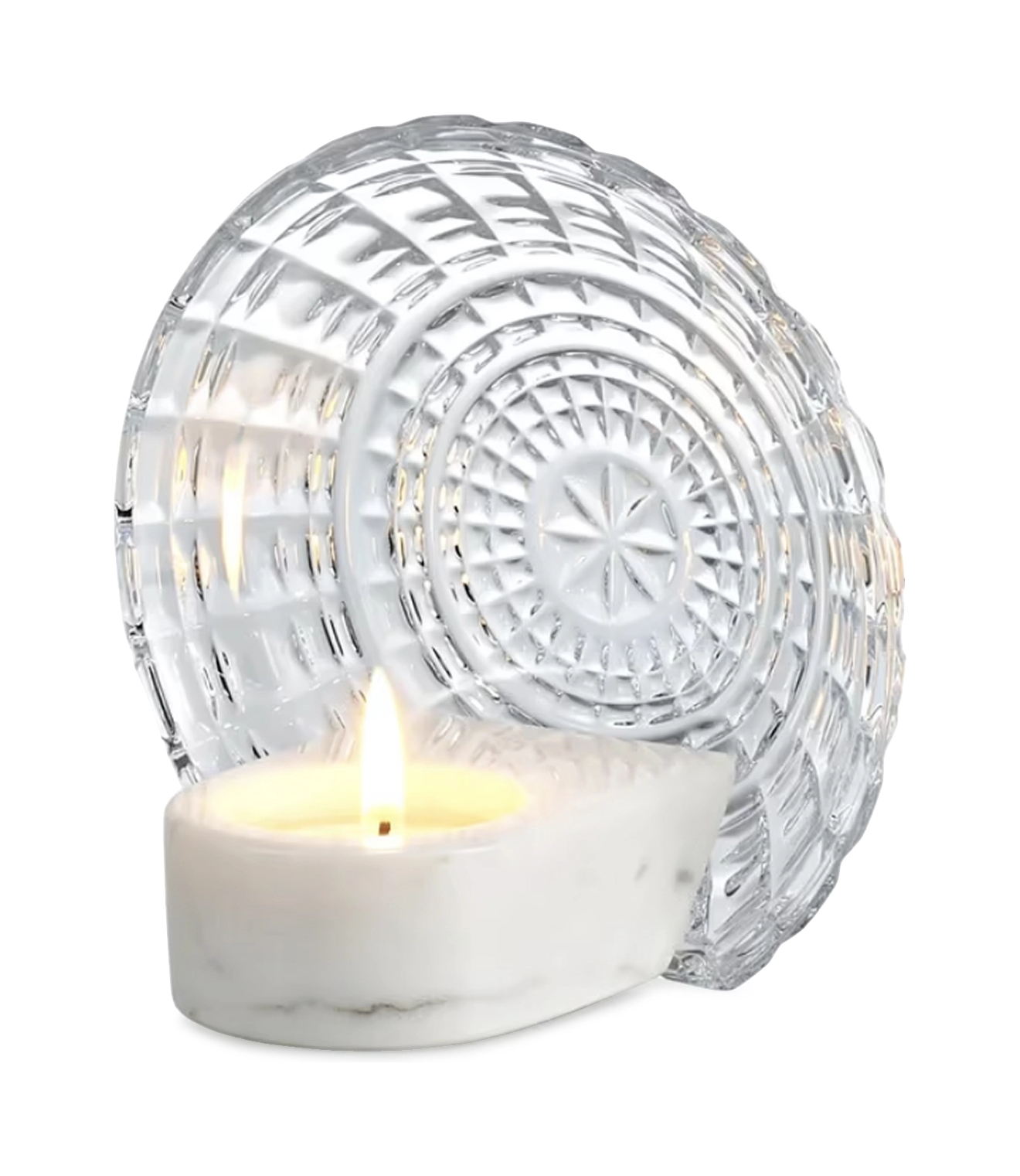 Подсвечник NEW ANTIQUE AURA 13 см хрусталь, мрамор