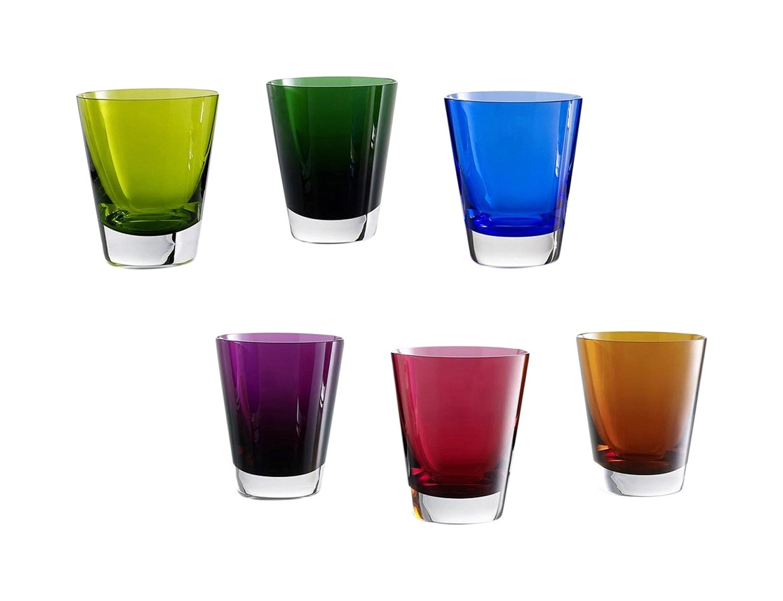 Набор из 6-ти бокалов для виски MOSAIQUE 220 мл хрусталь разноцветный