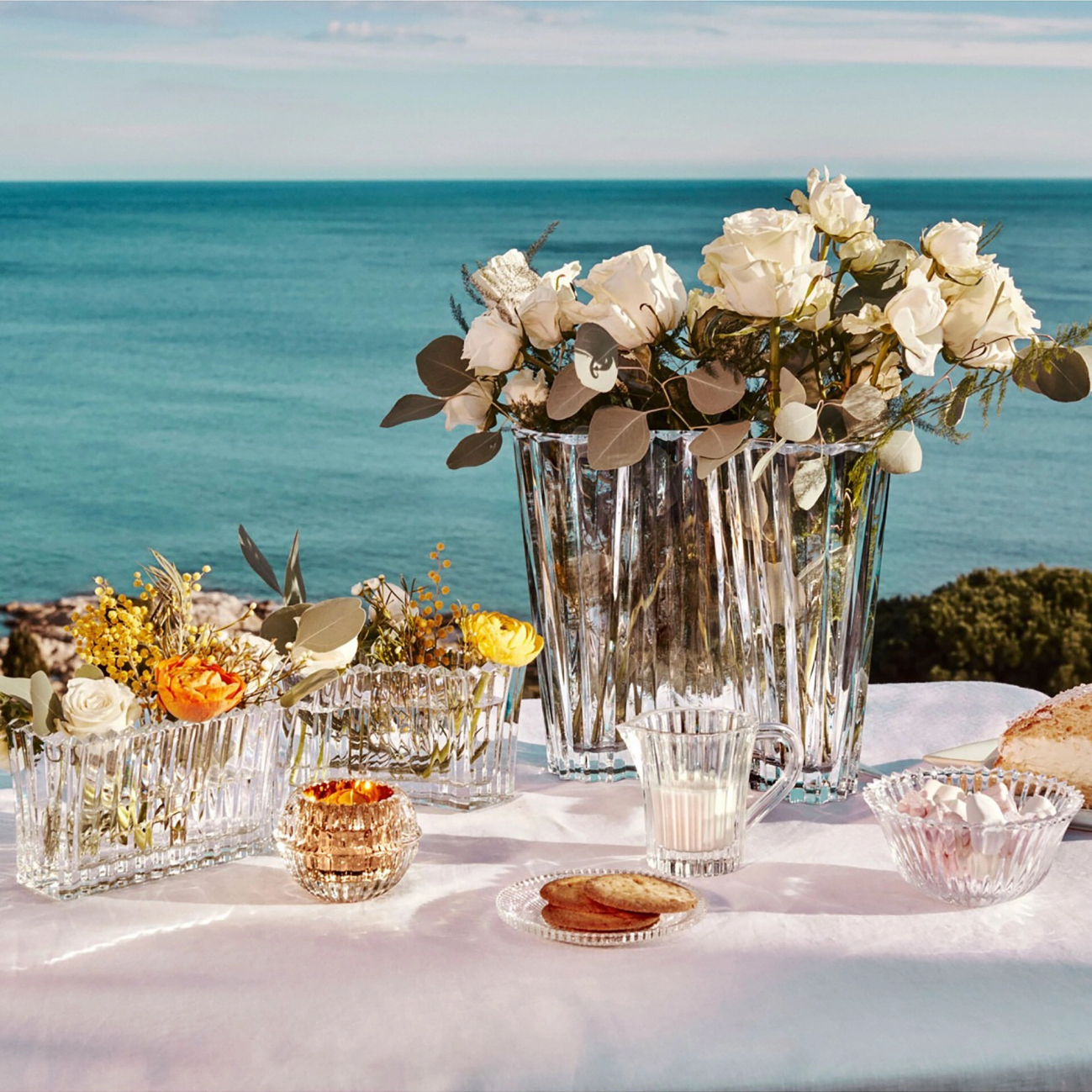 Ваза для цветов MILLE NUITS LOVERS 25 см хрусталь прозрачная Baccarat 2814540