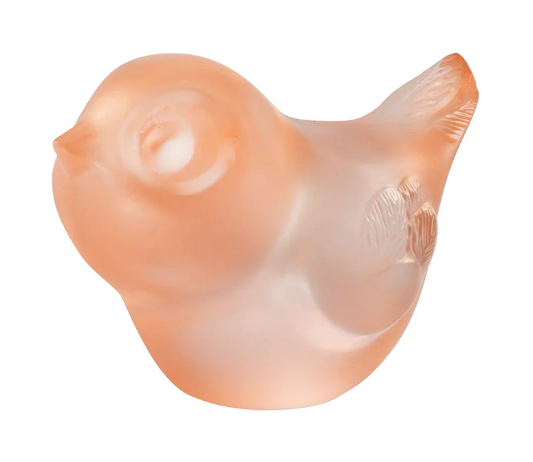 Статуэтка Piou-Piou с поднятой головой коралловая, хрусталь