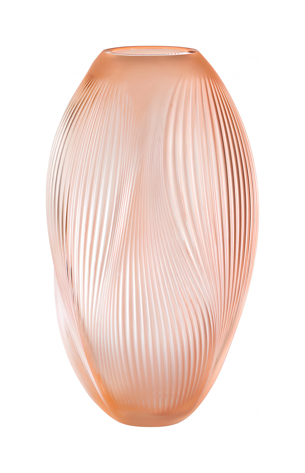 Ваза Alize 51 см коралловая, хрусталь