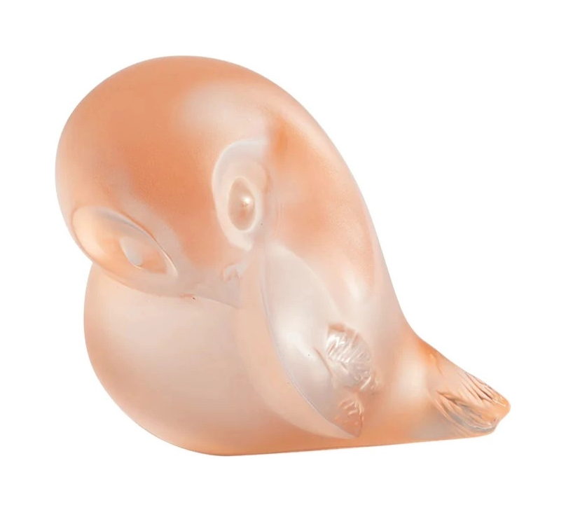 Статуэтка Piou-Piou с расправленными крыльями коралловая, хрусталь Lalique 10857700