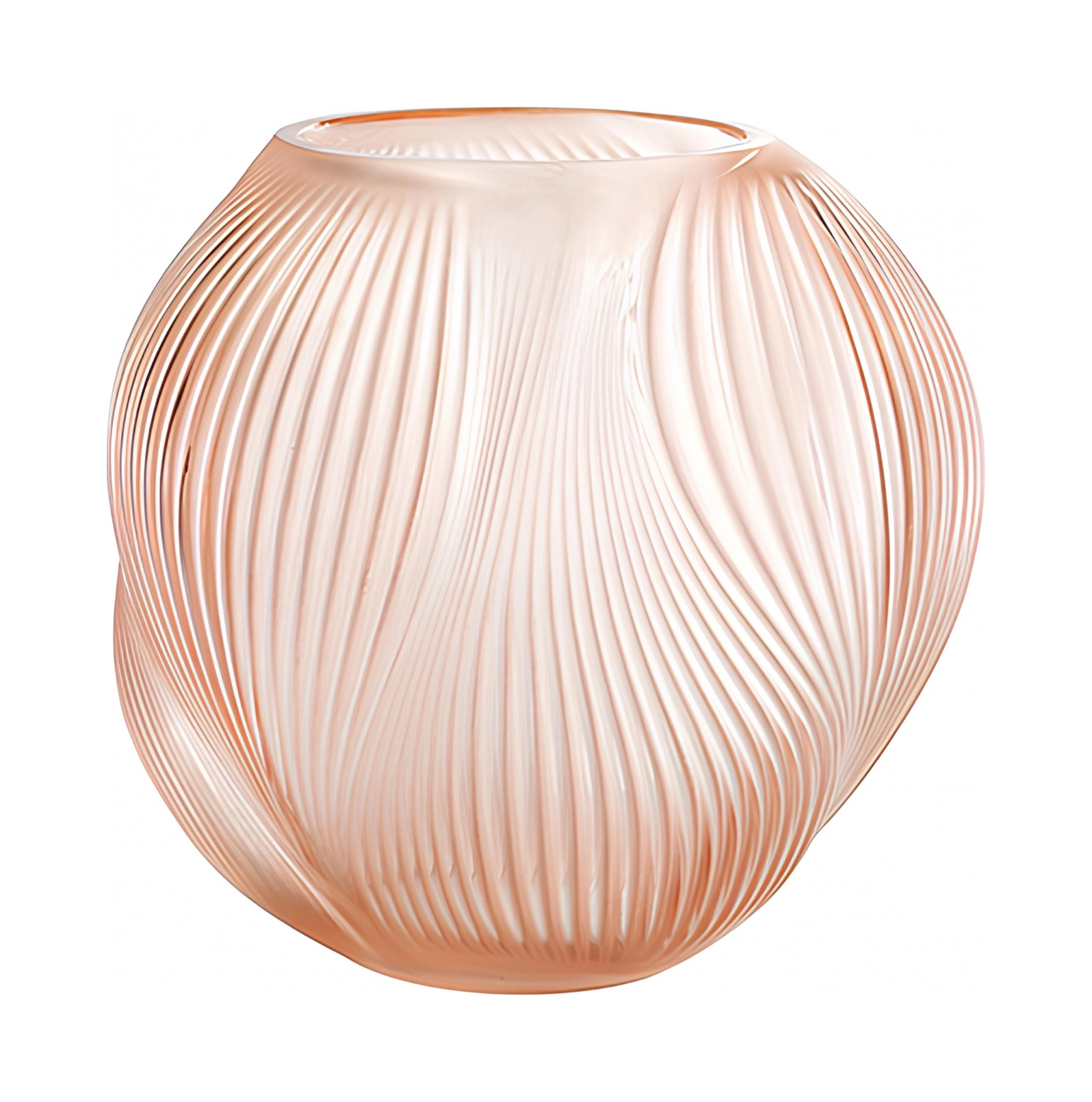 Ваза Alize 17 см коралловая, хрусталь