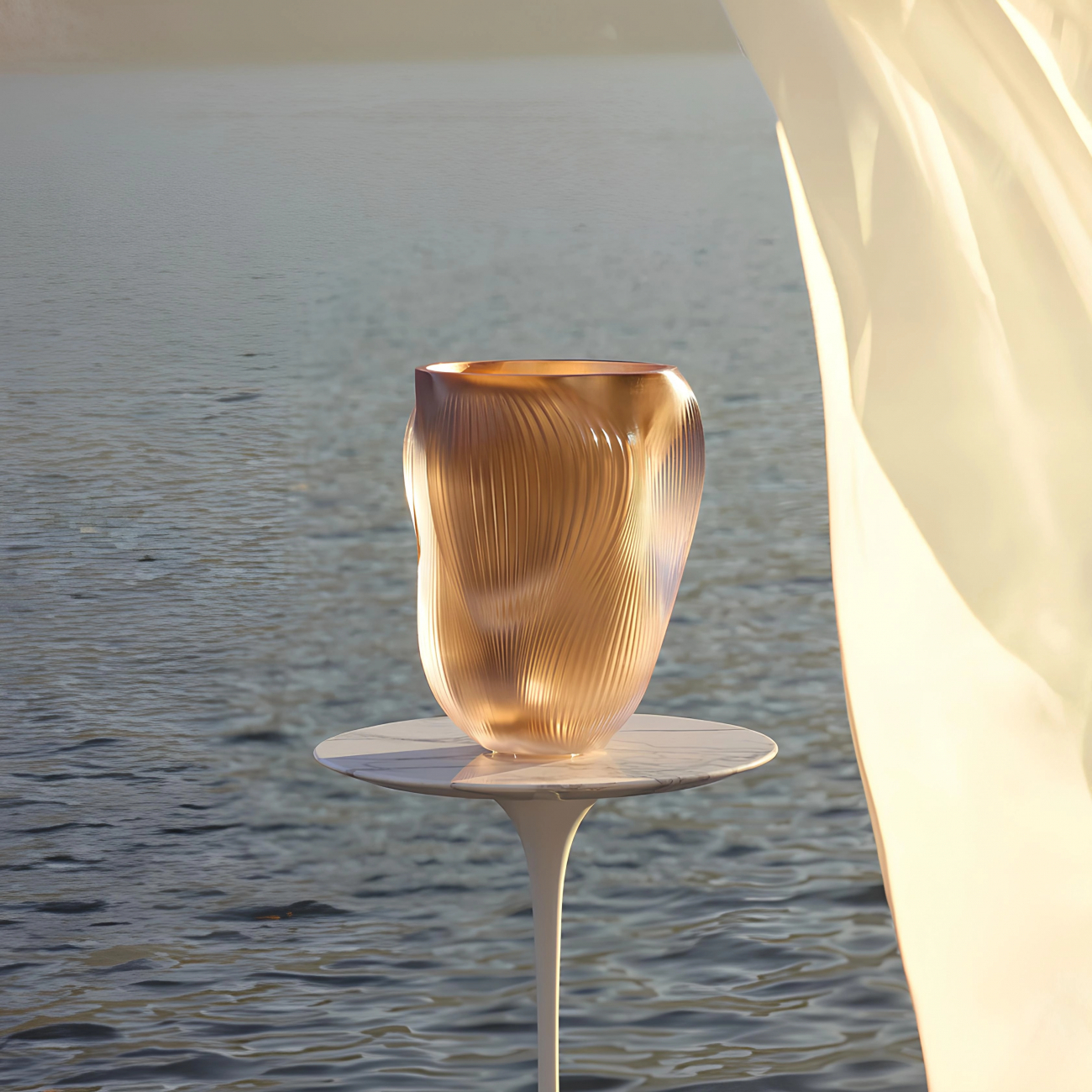 Ваза Alize 33 см золото, хрусталь – 2