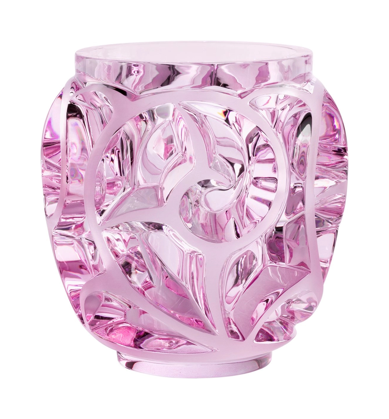 Ваза Tourbillons 27 см розовая, хрусталь