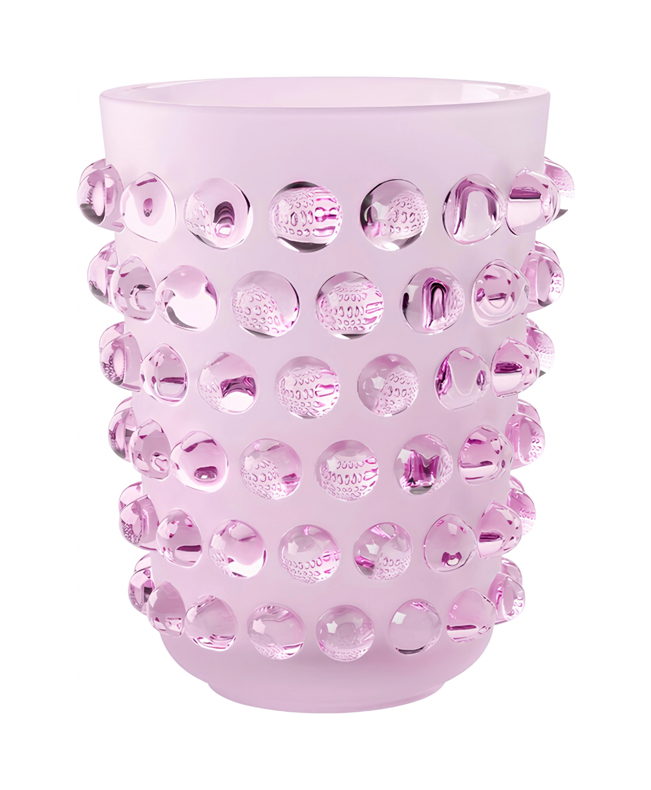 Ваза Mossi 21 см розовая, хрусталь