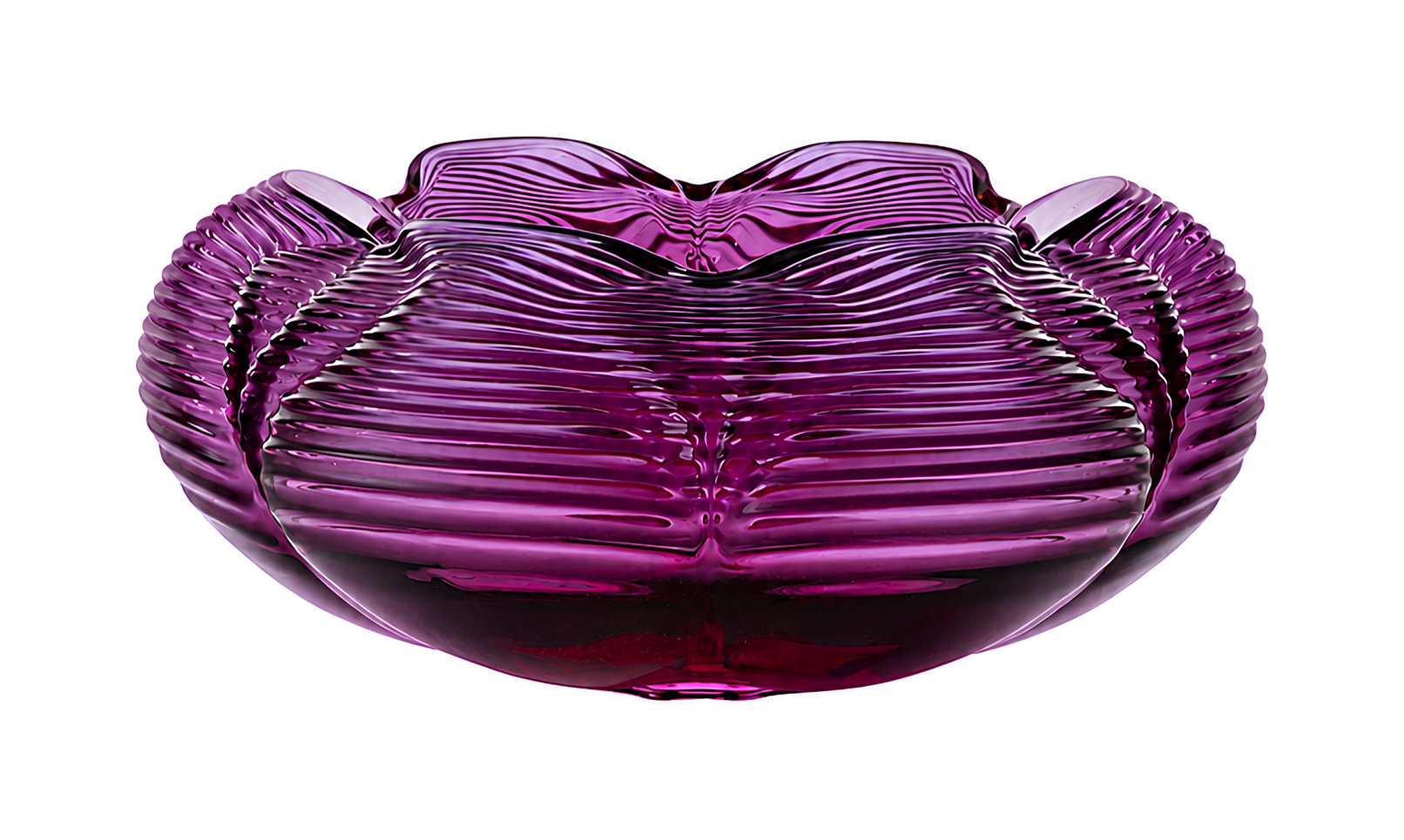 Чаша Fontana 41 см фиолетовая, хрусталь