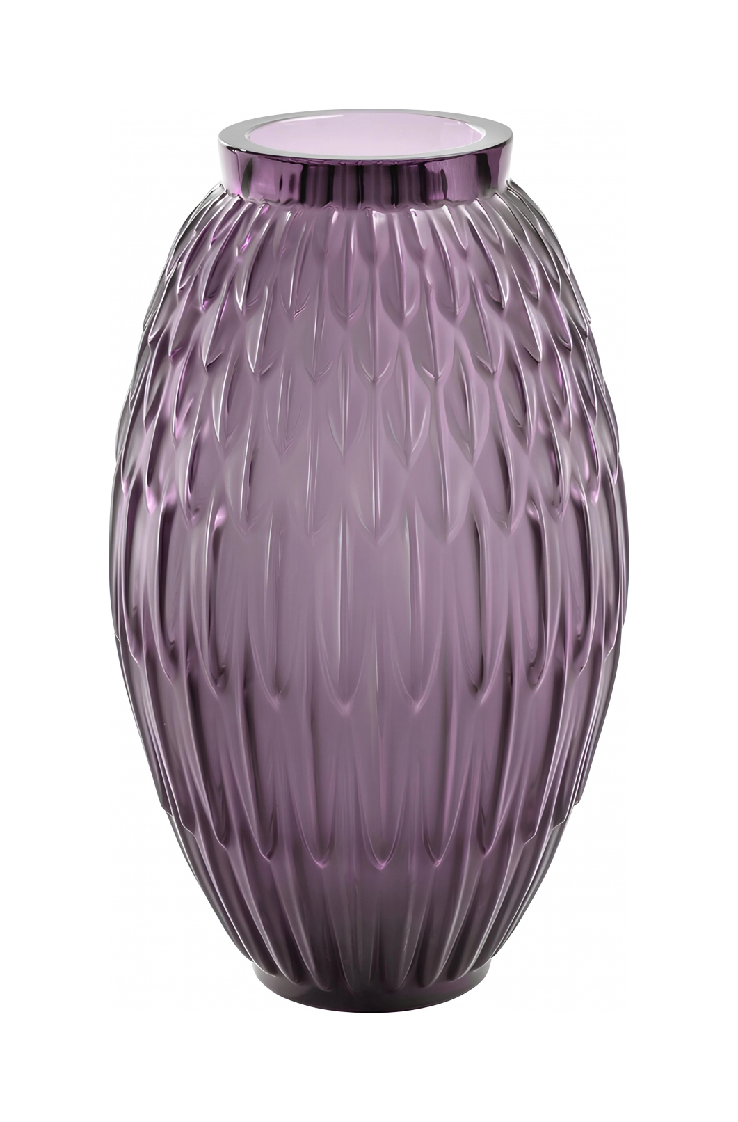 Ваза Plumes 36 см пурпурная, хрусталь