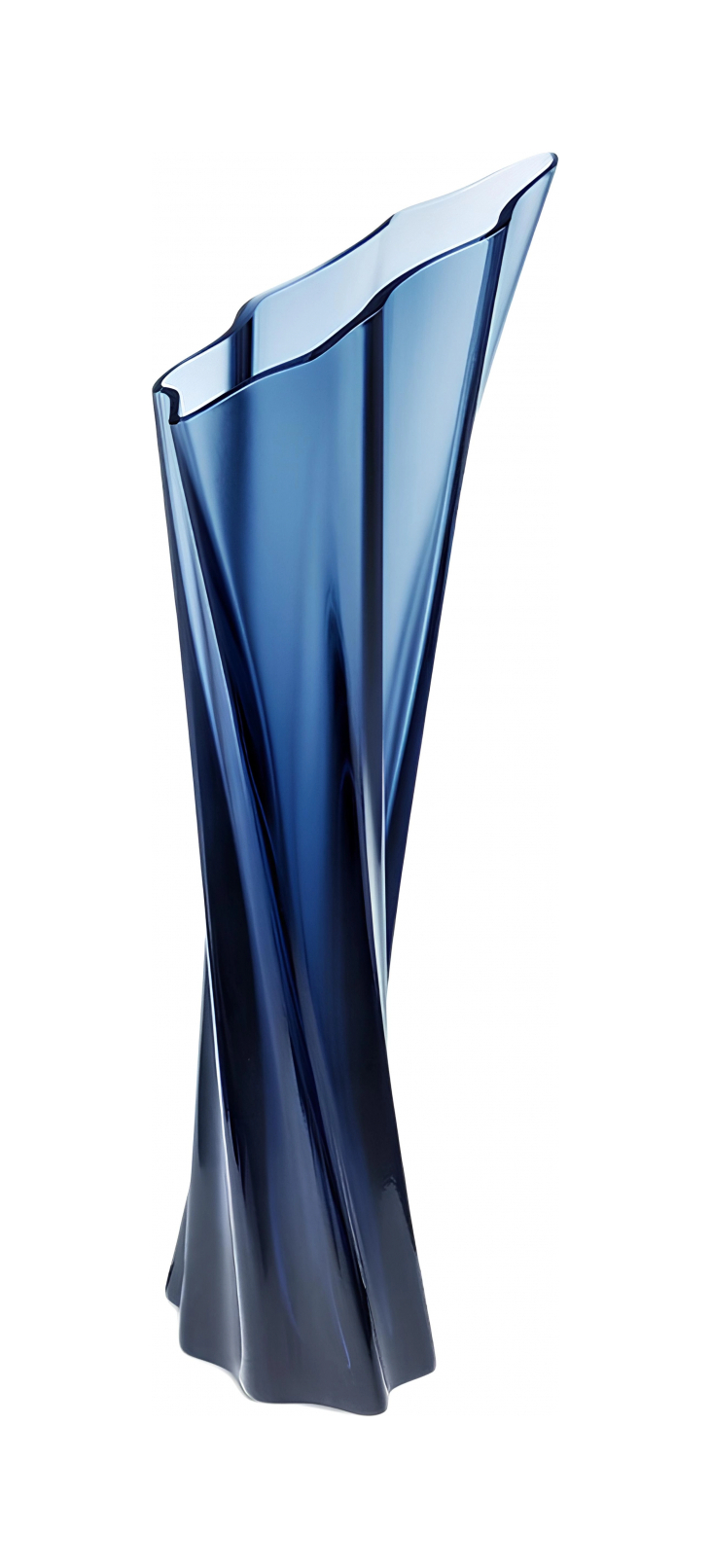 Ваза для цветов Tandrillah 39 см синяя, хрусталь