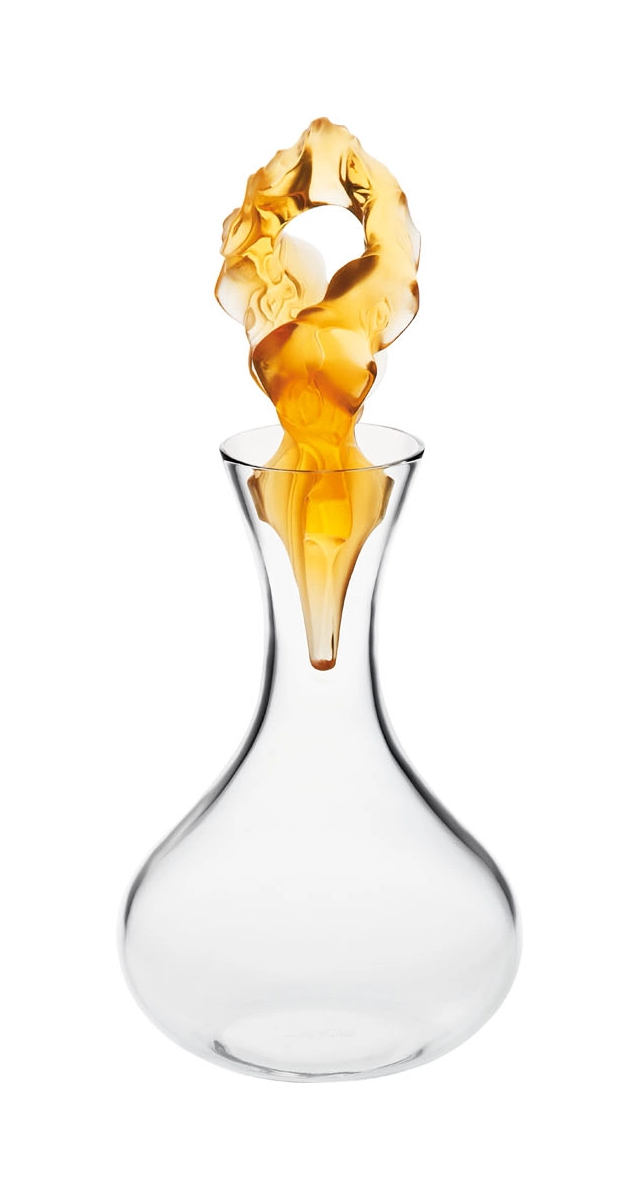 Графин Orchid прозрачный с янтарной пробкой, хрусталь