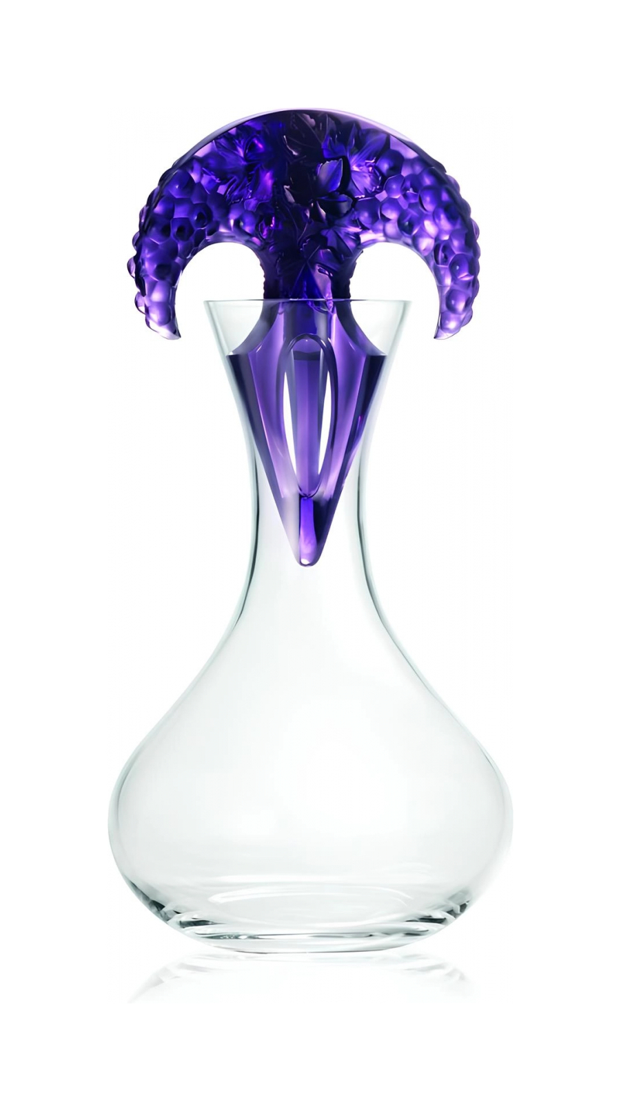 Графин Raisins прозрачный с фиолетовой пробкой, хрусталь