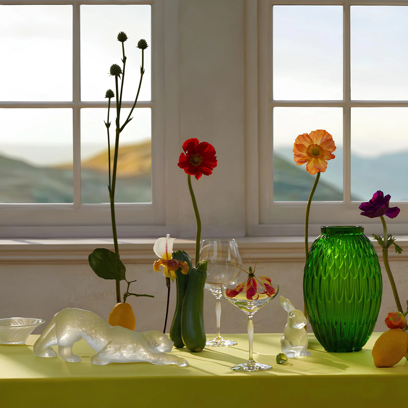 Статуэтка Zeila Пантера 36.5х7.5 см прозрачная, хрусталь Lalique 1165200