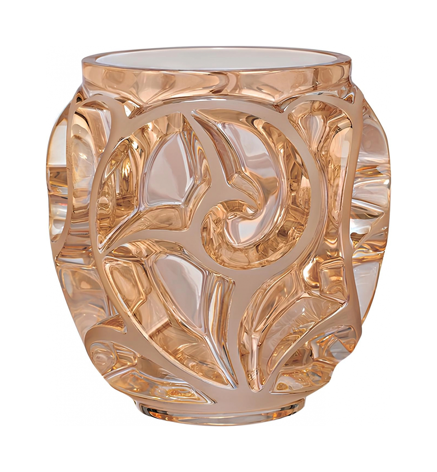 Ваза Tourbillons 12.6 см золотистая, хрусталь