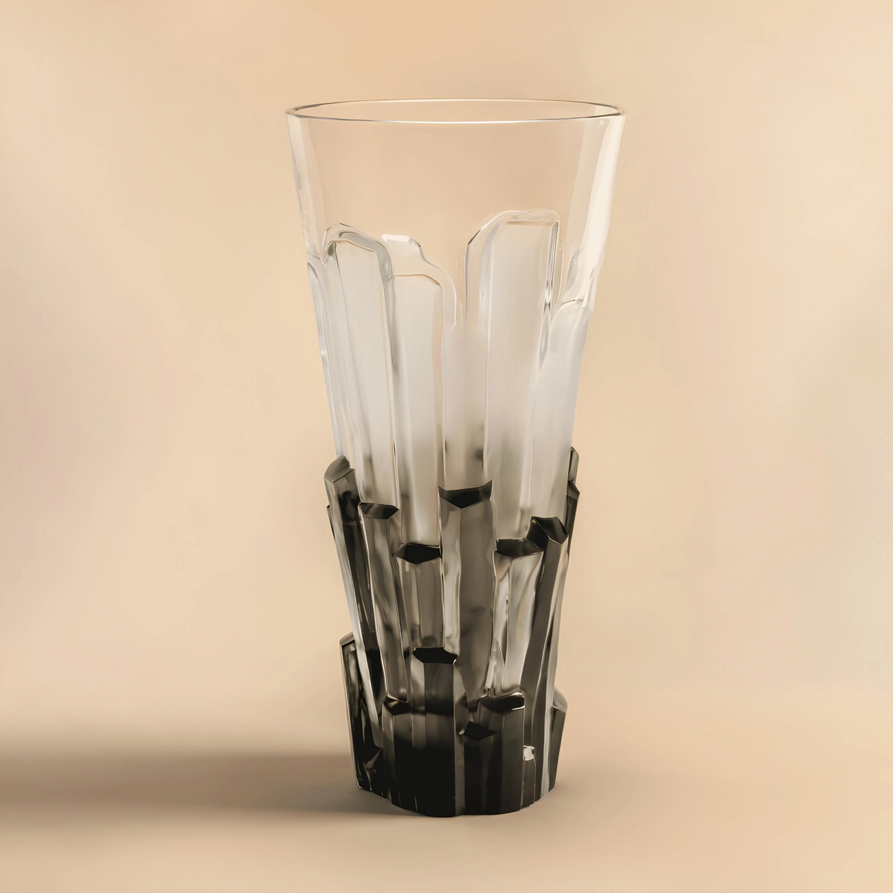 Ваза для цветов Bazalte 46 см серая, хрусталь Lalique 10847200