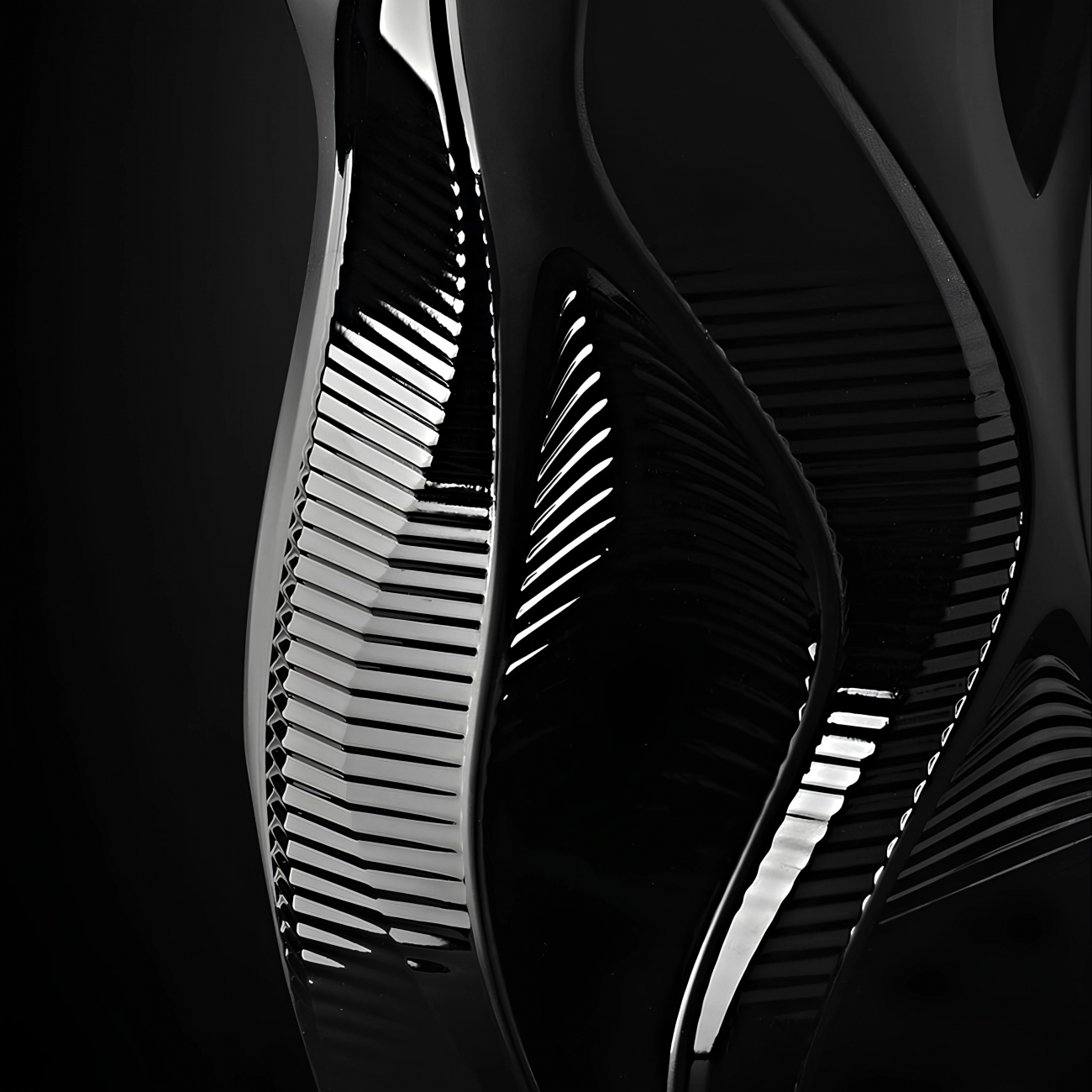 Ваза для цветов Manifesto 46 см чёрная, хрусталь – 2