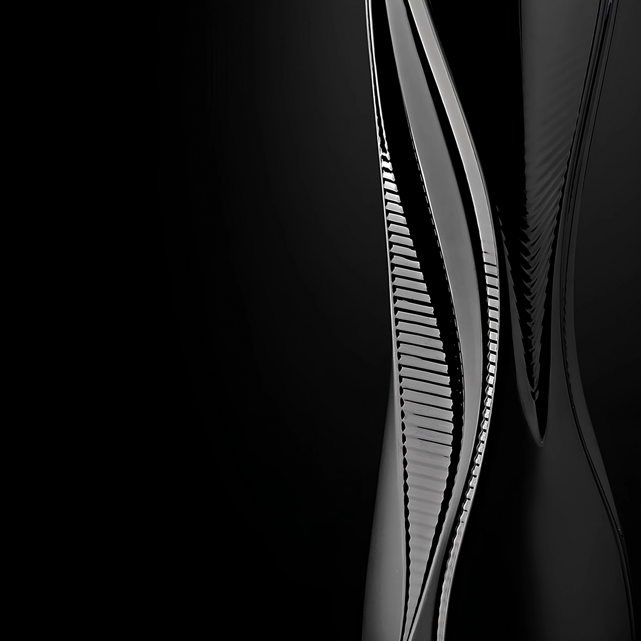 Ваза для цветов Visio 12.6 см чёрная, хрусталь – 2