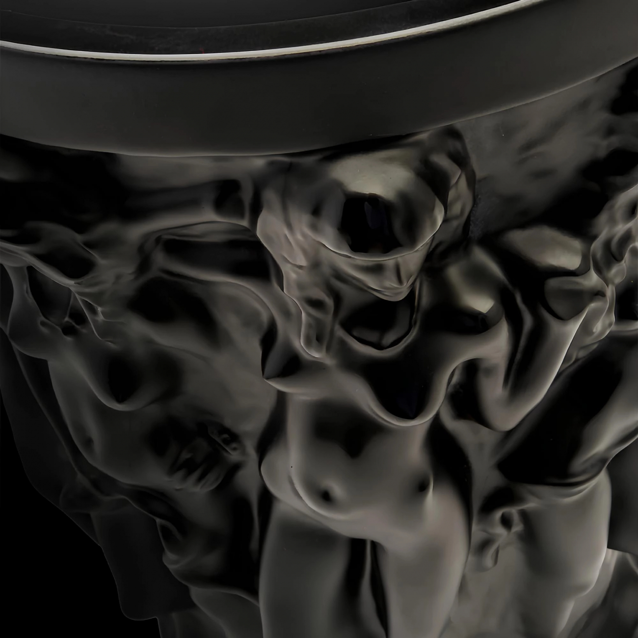 Ваза Sirenes 24 см чёрная, хрусталь Lalique 88091107