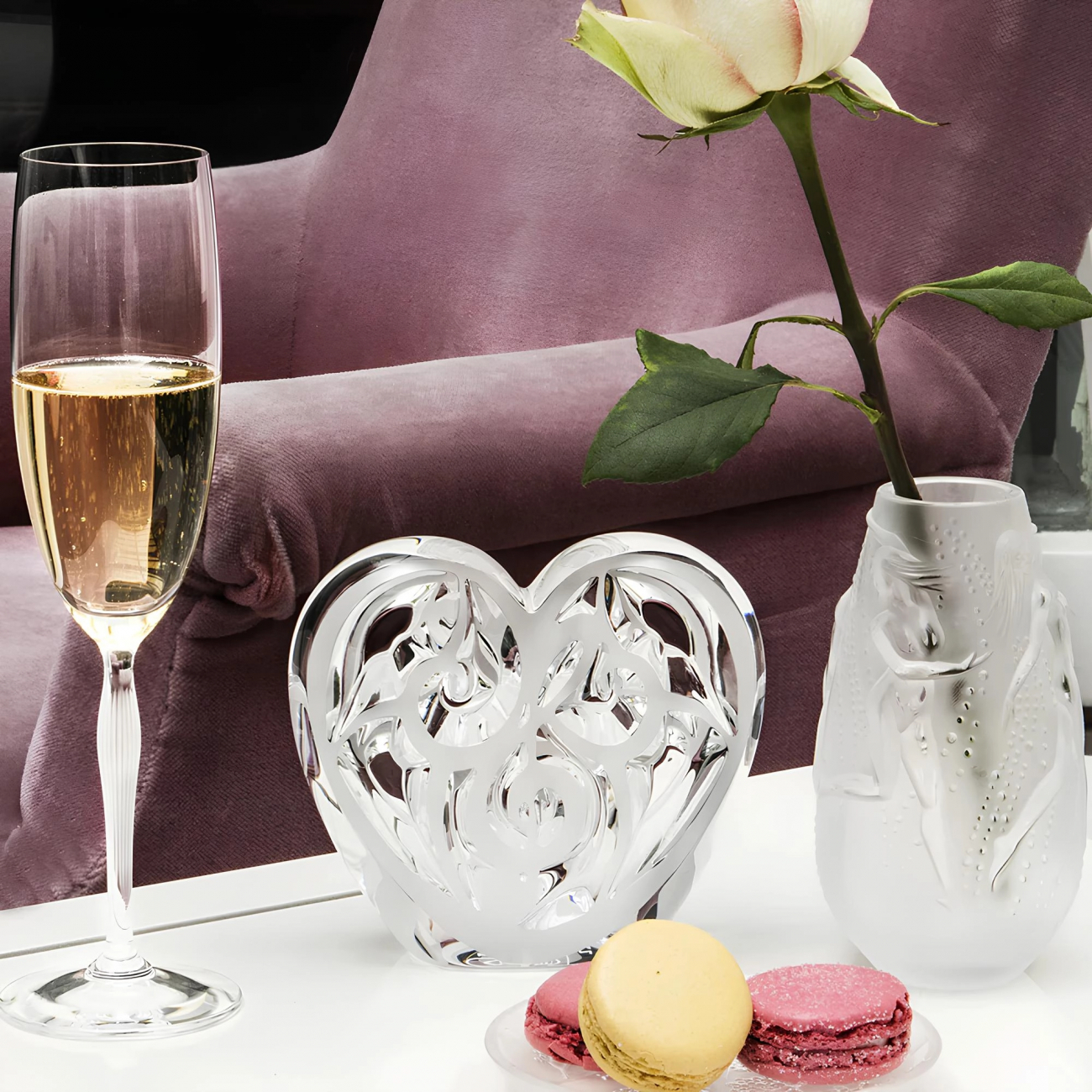 Ваза для цветов Nymphae 14 см прозрачная, хрусталь Lalique 1262700