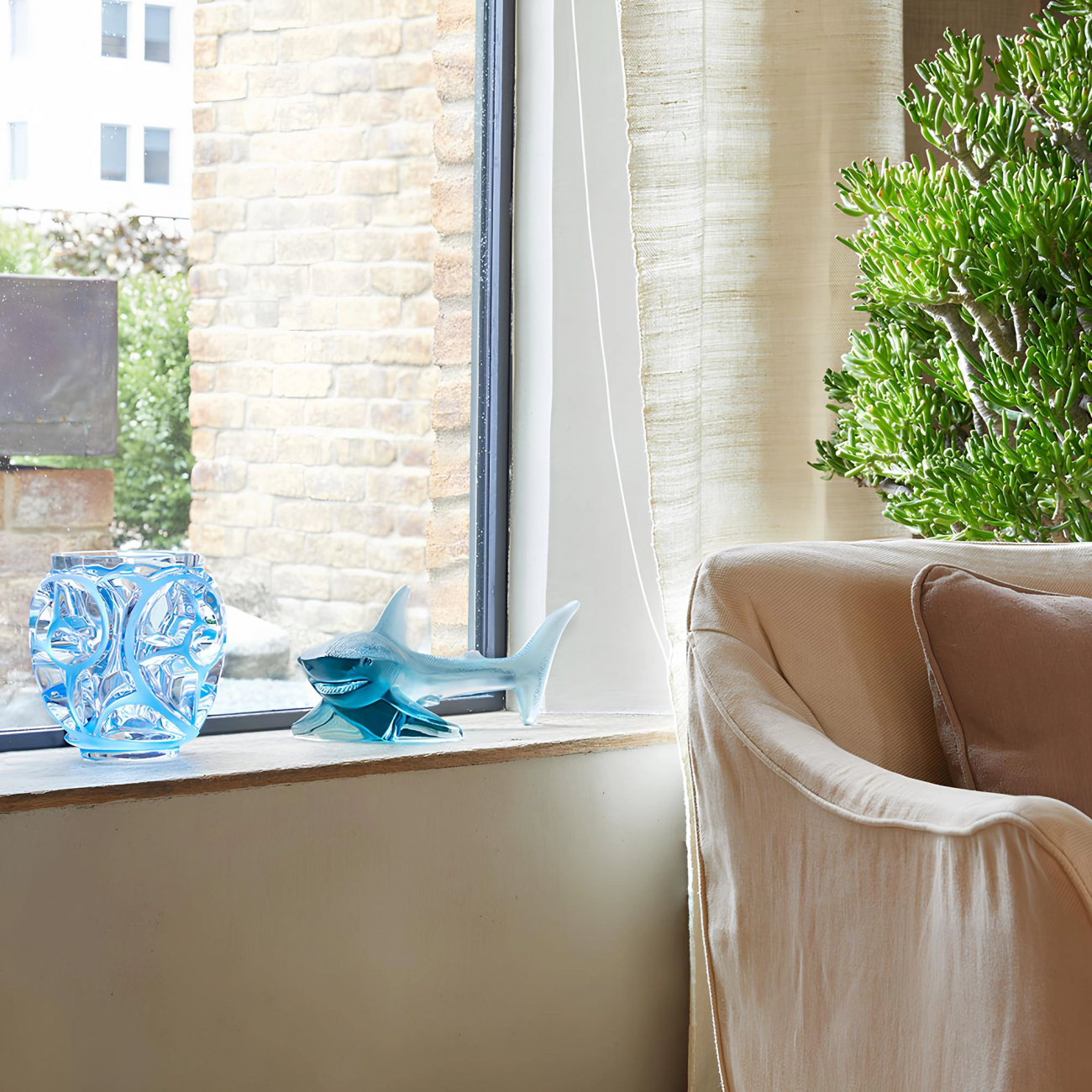 Статуэтка Shark тёмно-синяя, хрусталь – 2