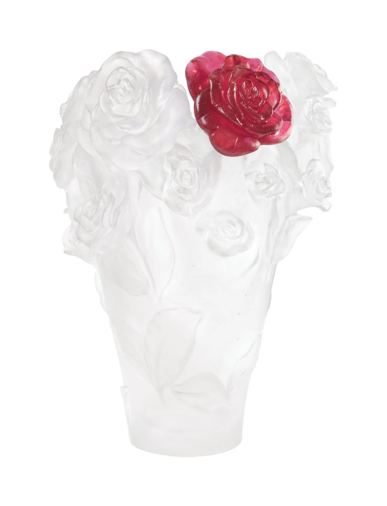 Ваза для цветов ROSE PASSION 34 см хрусталь белая