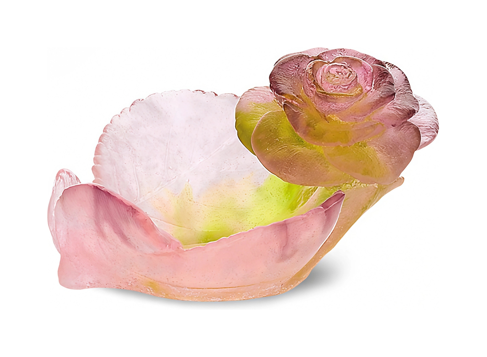 Мелочница ROSES 9.5 см хрусталь розово-желтая – 2