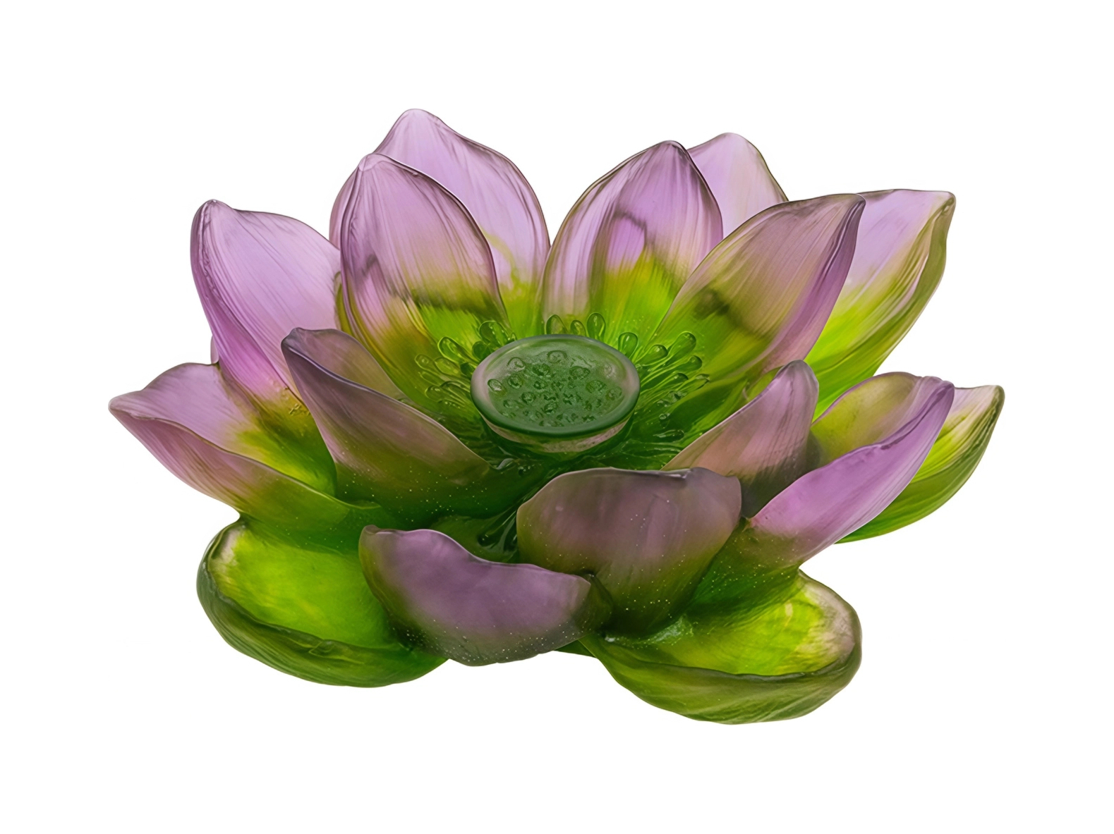 Декоративный цветок Daum JARDIN DE LOTUS 20 см хрусталь фиолетово-зеленый