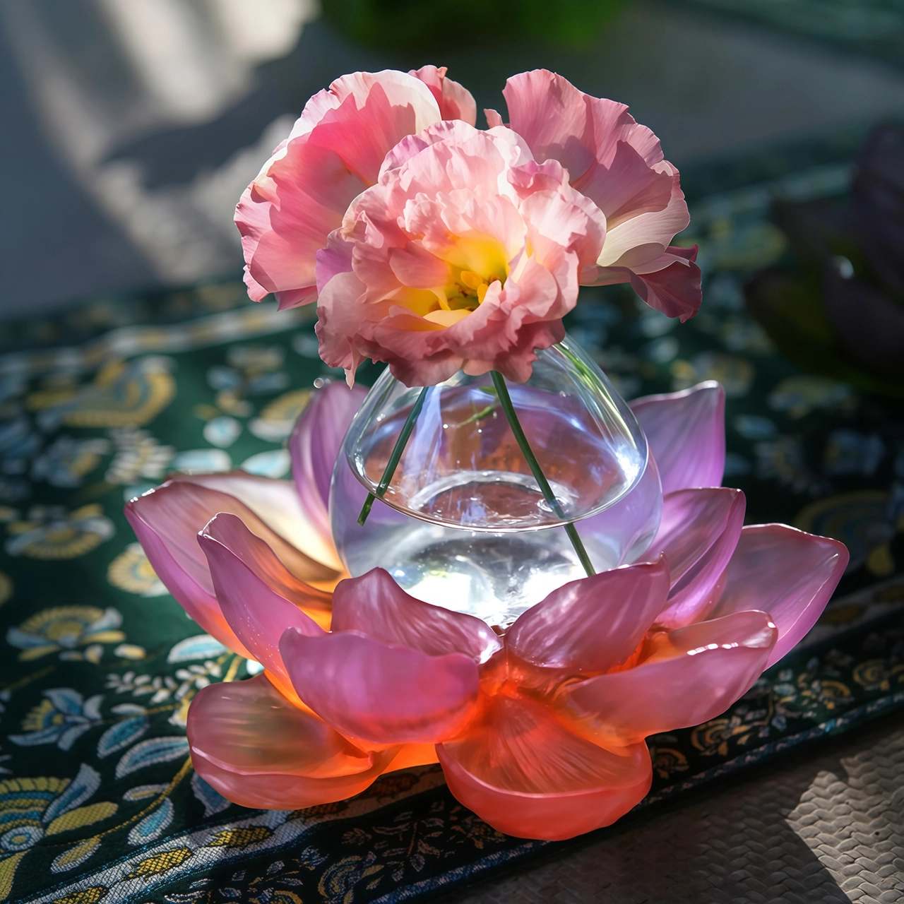 Ваза для цветов JARDIN DE LOTUS 9 см хрусталь розовая – 2