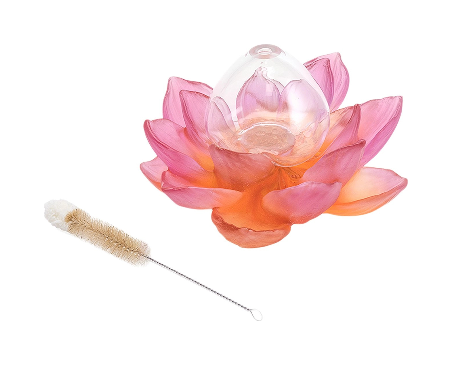 Ваза для цветов JARDIN DE LOTUS 9 см хрусталь розовая Daum 05890