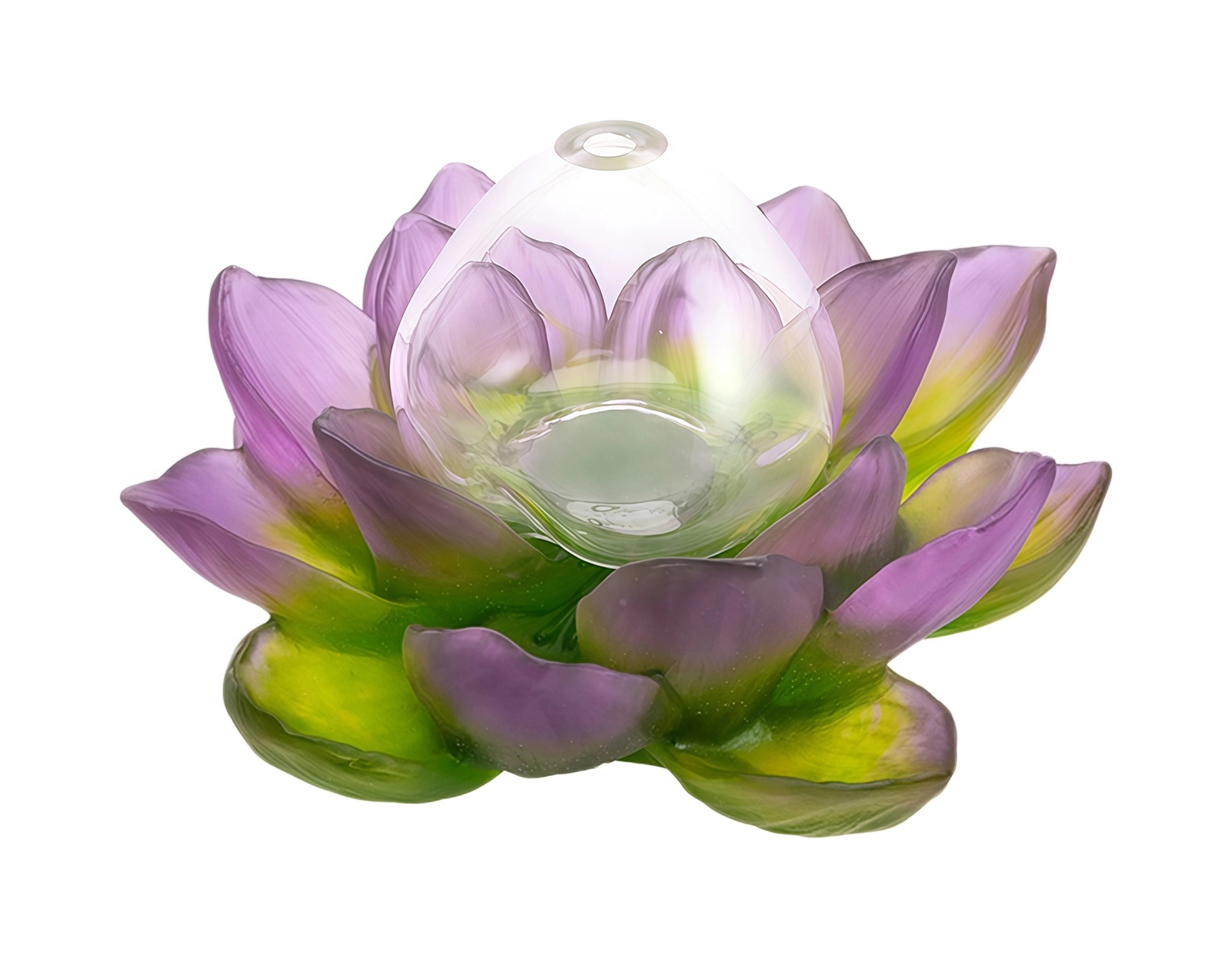 Ваза для цветов JARDIN DE LOTUS 9 см хрусталь зелено-фиолетовая