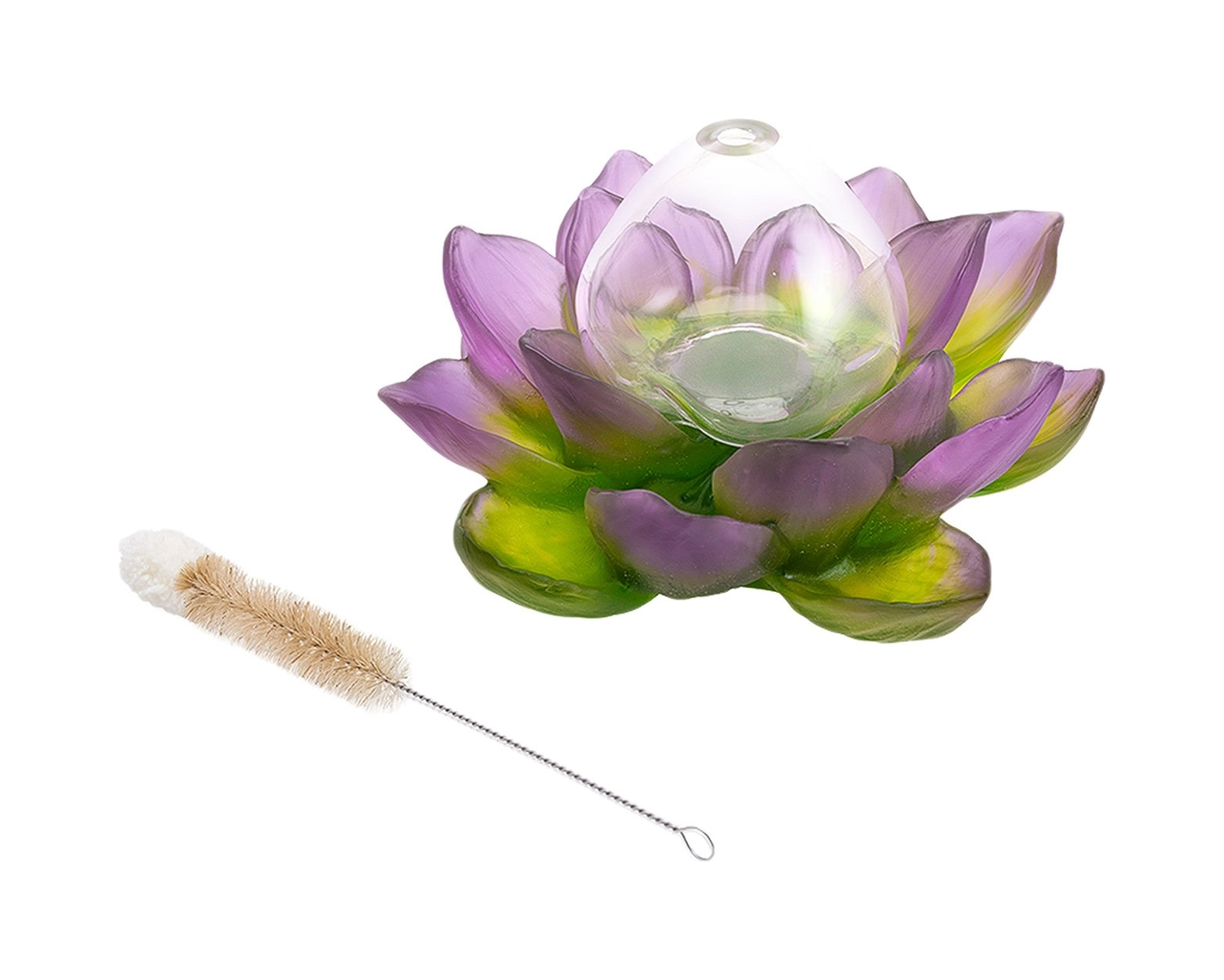 Ваза для цветов JARDIN DE LOTUS 9 см хрусталь зелено-фиолетовая Daum 05890-1