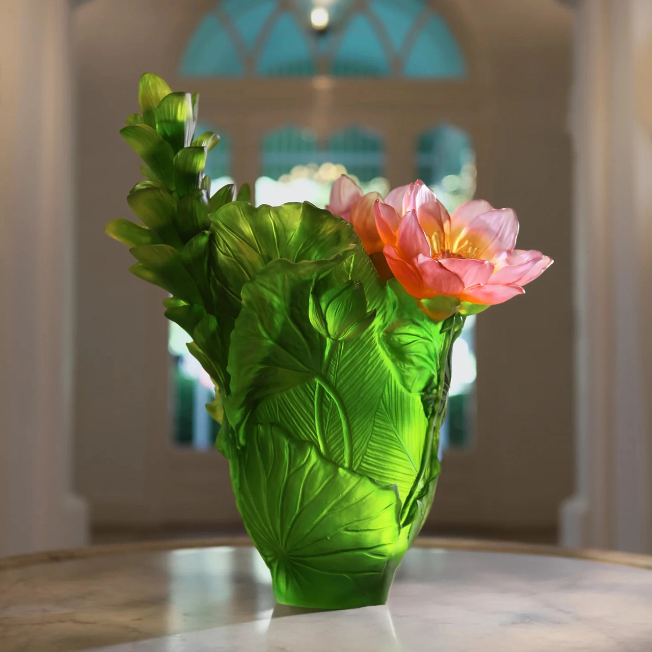 Ваза для цветов JARDIN DE LOTUS MAGNUM 55 см хрусталь зеленая – 2