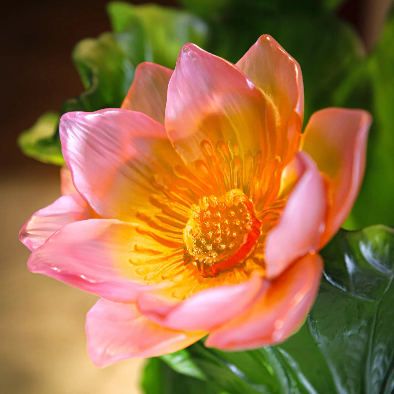 Ваза для цветов JARDIN DE LOTUS MAGNUM 55 см хрусталь зеленая Daum 05869