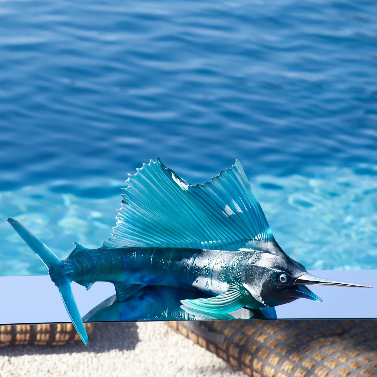 Скульптура MAYA EMPEROR SAILFISH 36 см хрусталь Daum 05825