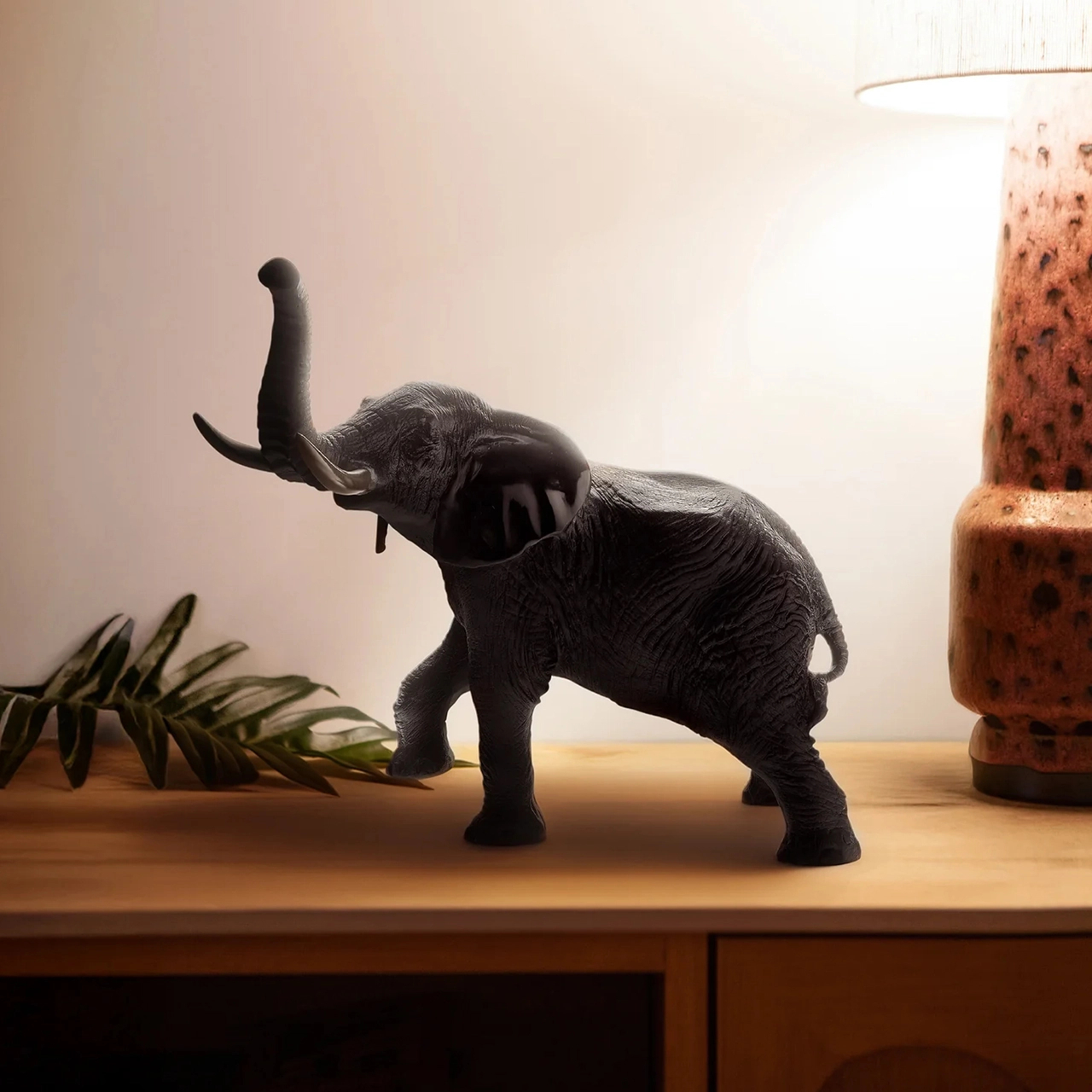 Скульптура ELEPHANT Слон 33 см хрусталь черный – 2