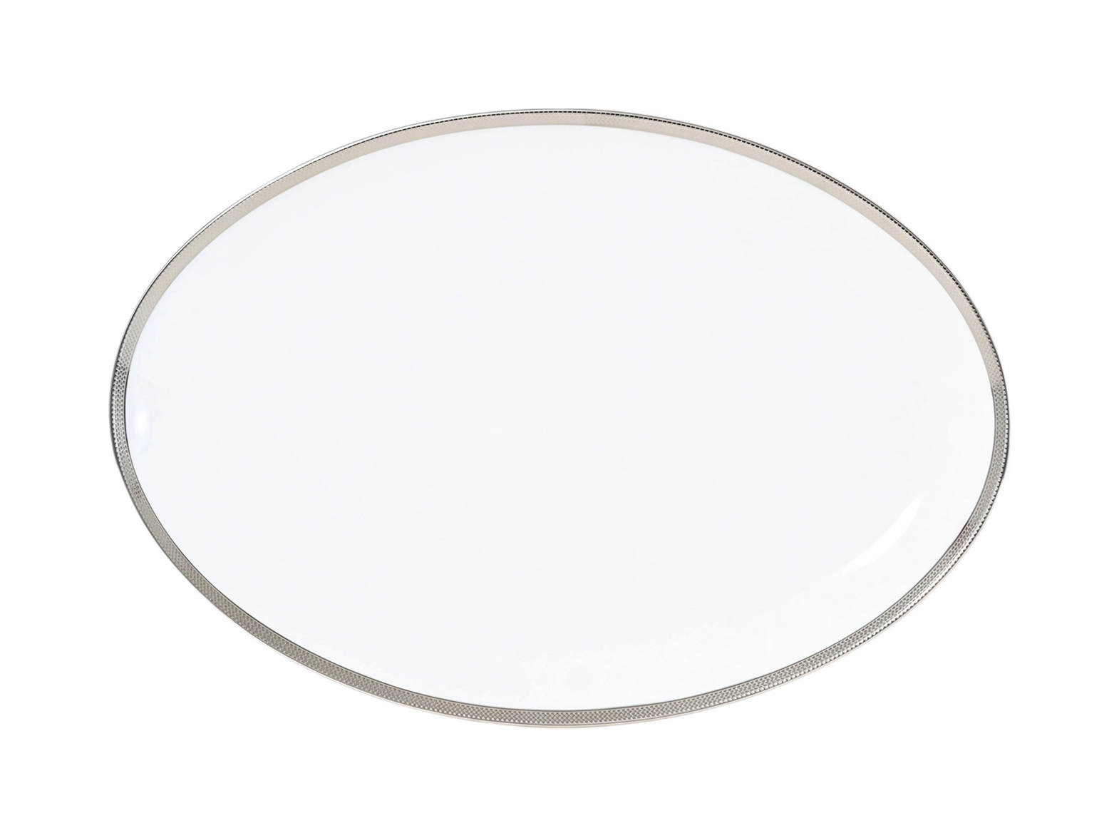 Блюдо овальное Bernardaud MAILLE PLATINE 38 см фарфор платина