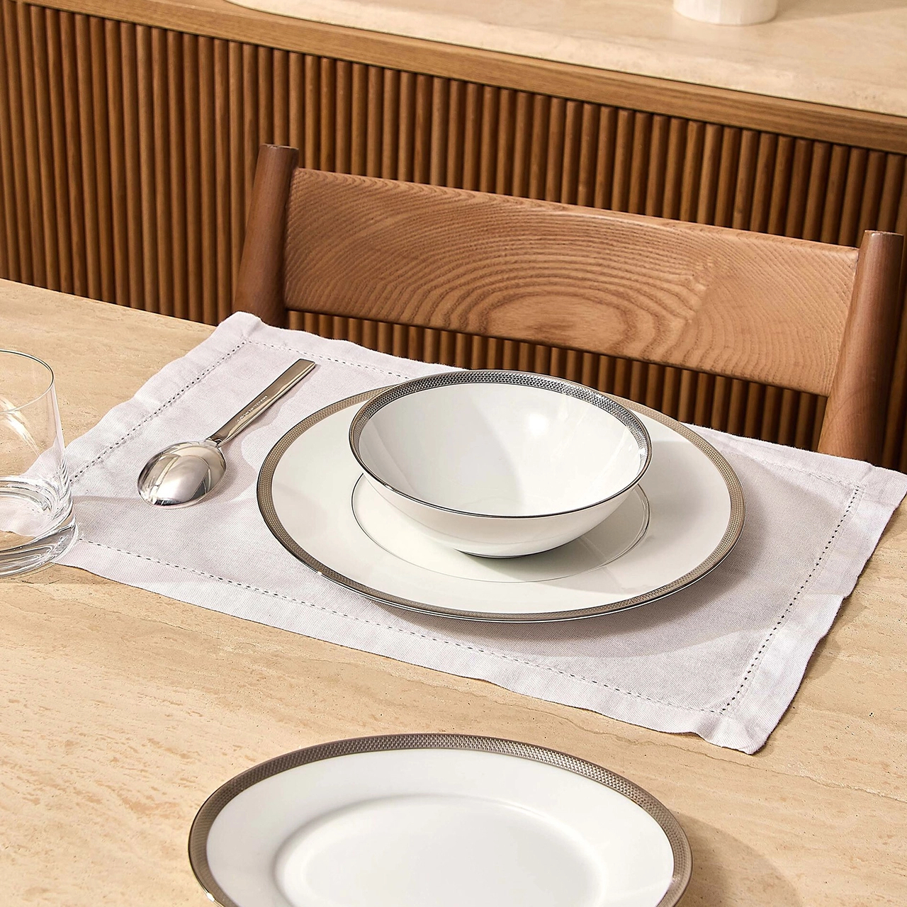 Тарелка для хлопьев MAILLE PLATINE 16.5 см фарфор платина Bernardaud 2620/24675