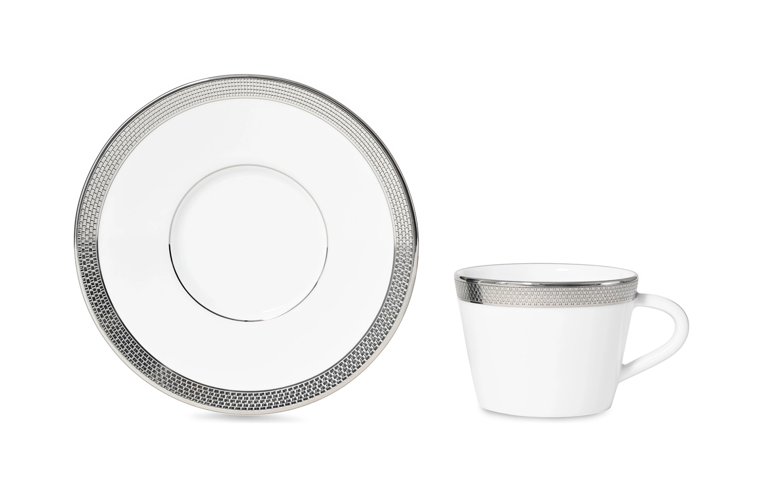 Чашка кофейная с блюдцем MAILLE PLATINE 60 мл фарфор платина Bernardaud 2620/79