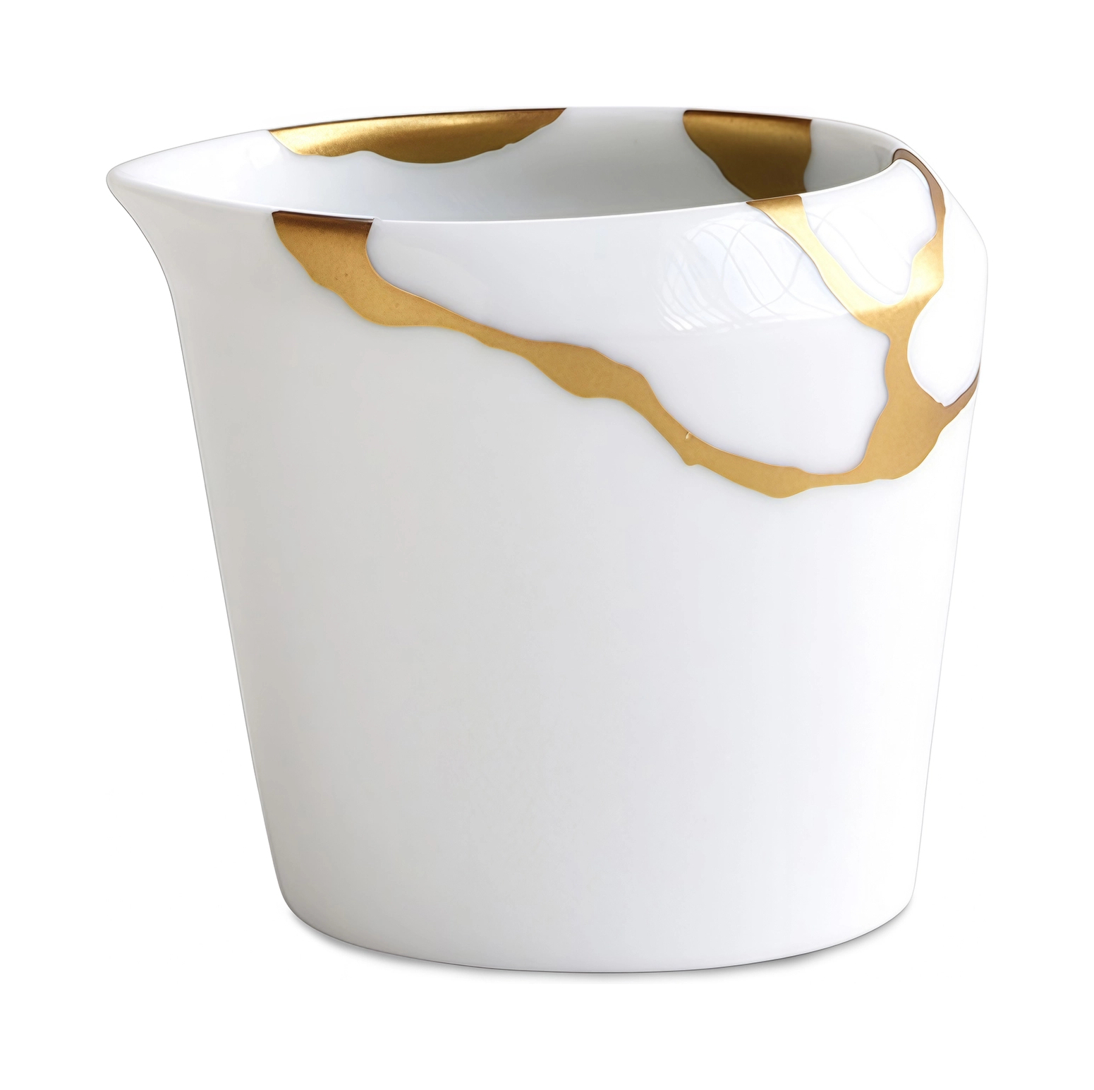 Молочник KINTSUGI 80 мл фарфор белый с золотом
