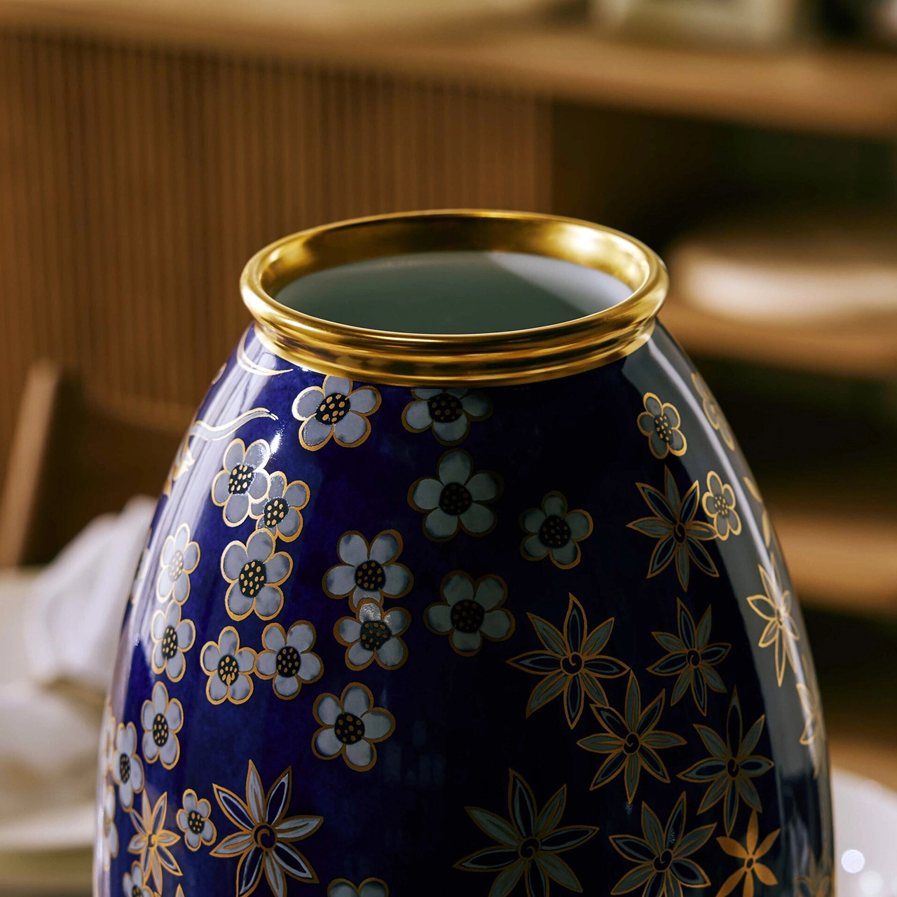 Ваза для цветов ANNABELLE 42 см фарфор синяя Bernardaud 2575/2009