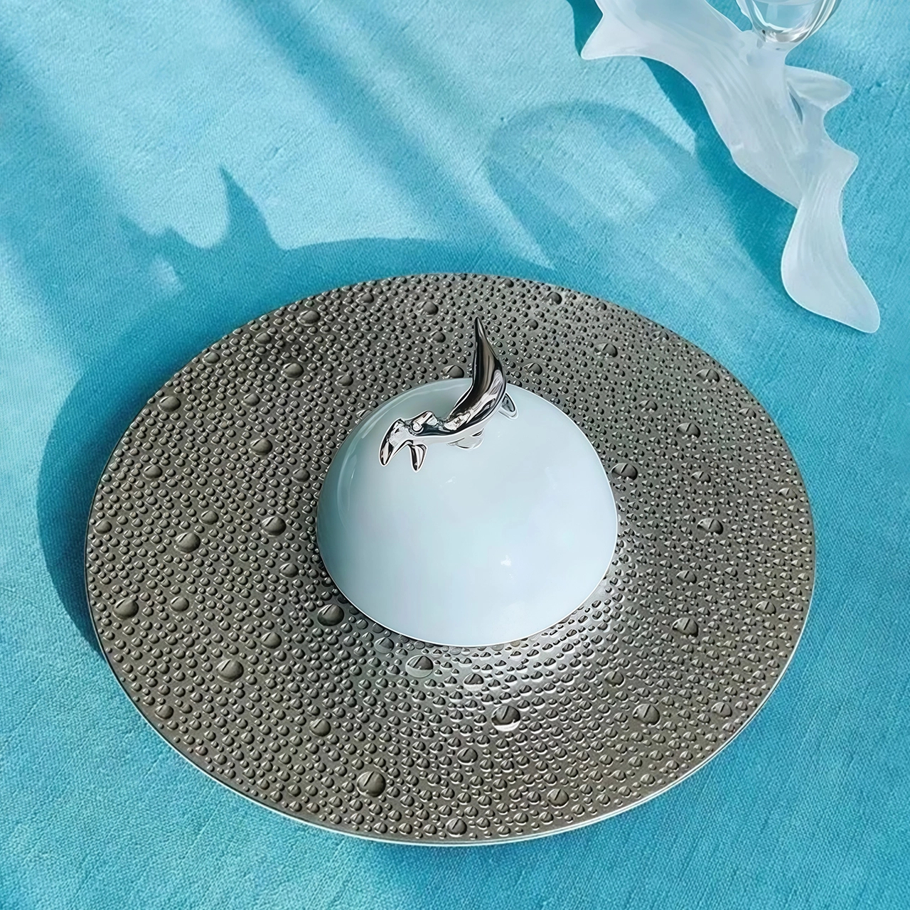 Икорница ECUME PLATINE 18.5 см фарфор платина Bernardaud 0738/21898