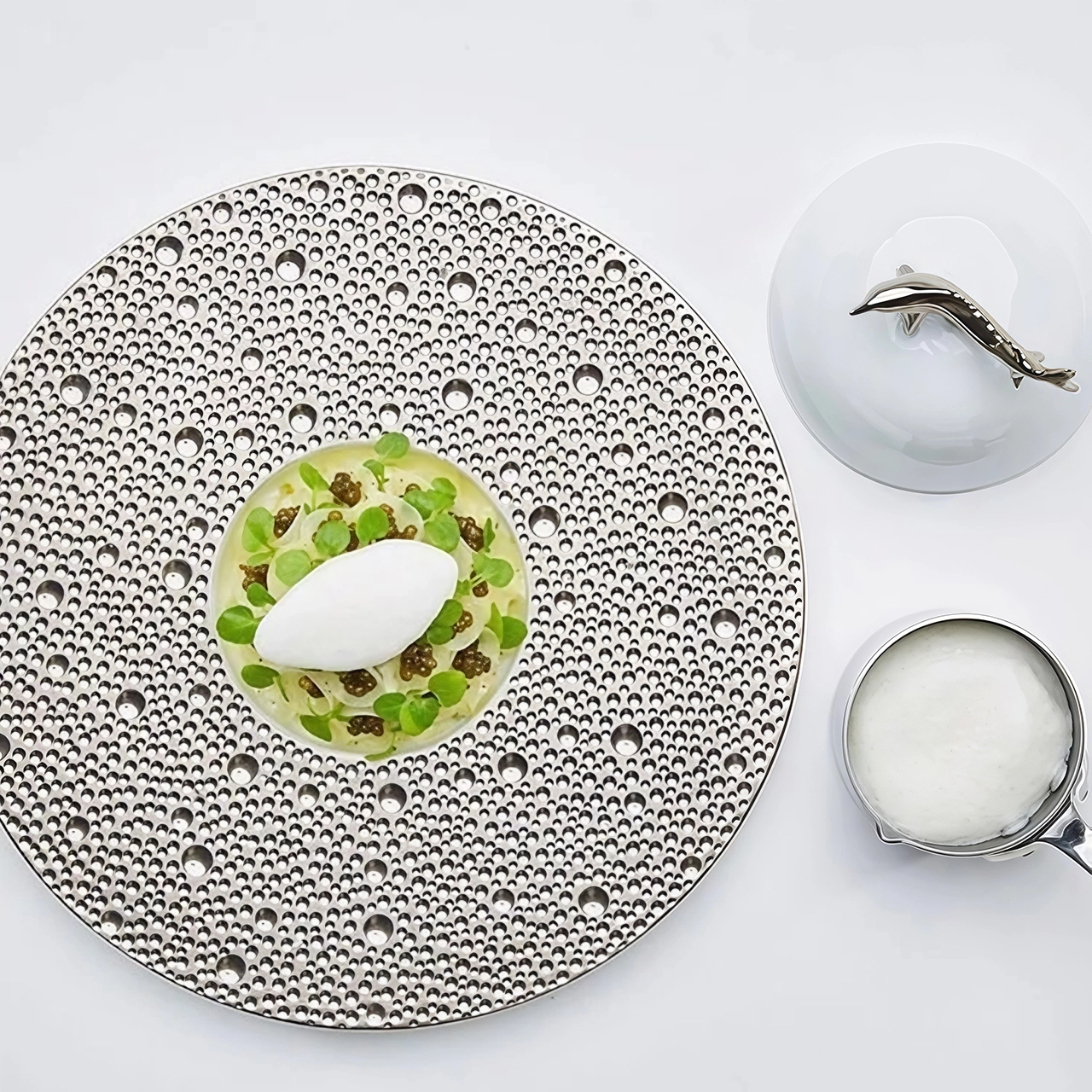 Икорница ECUME PLATINE 18.5 см фарфор платина Bernardaud 0738/21898