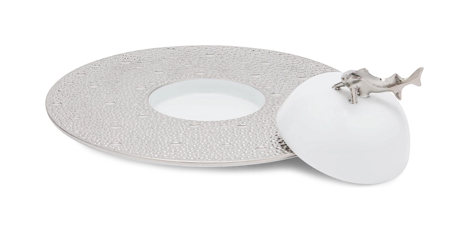 Икорница ECUME PLATINE 18.5 см фарфор платина Bernardaud 0738/21898