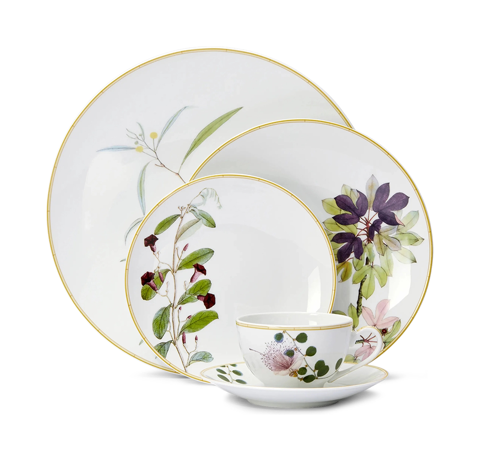 Тарелка обеденная JARDIN INDIEN 26 см фарфор эвкалипт Bernardaud 0488/21259